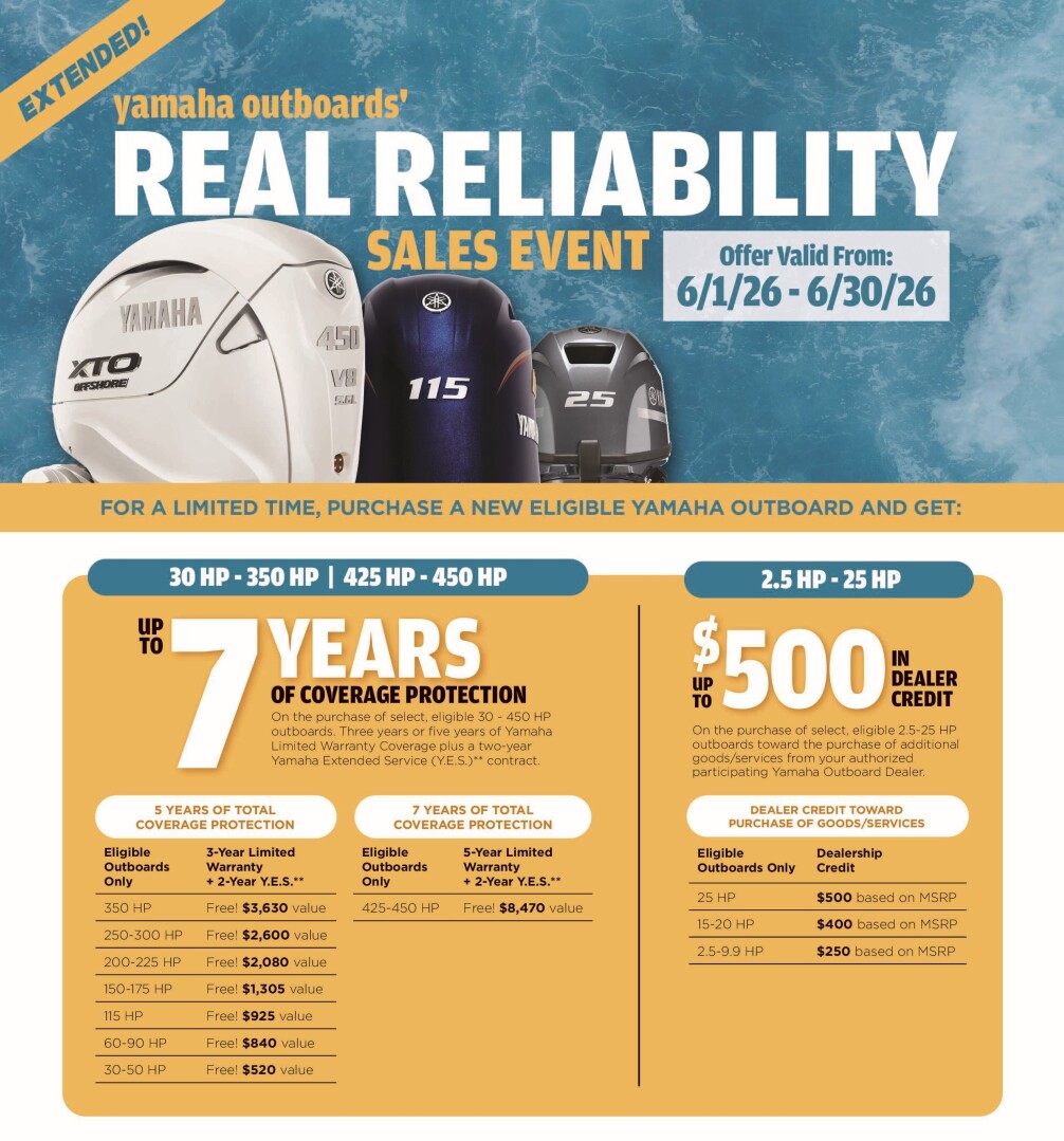 Yamaha Real Reliability Sales Event