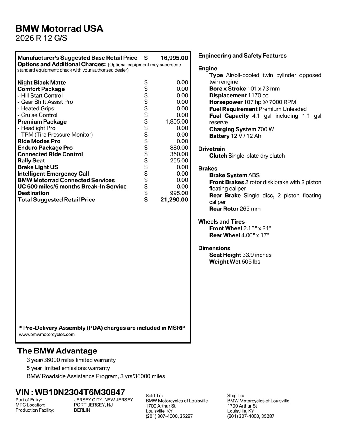 2026 BMW R 12 G/S | $900 Cash Rebate, photo 2