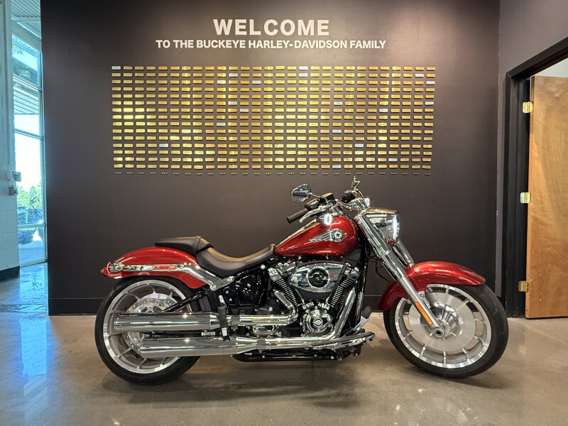 2026 Harley-Davidson® Fat Boy® Brilliant Red Chrome Trim