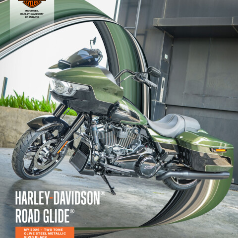 2026 Harley-Davidson® Road Glide™ Olive Steel Metallic / Vivid Black Black Trim thumb 3
