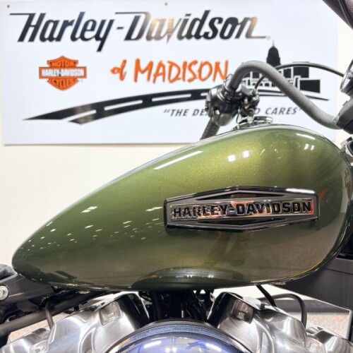 2026 FXBB Harley-Davidson® Street Bob® Olive Steel Metallic Chrome Laced Wheels thumb 3
