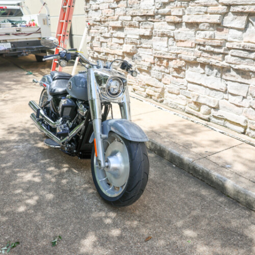 2026 Harley-Davidson® Fat Boy® Dark Billiard Gray Chrome Trim thumb 3