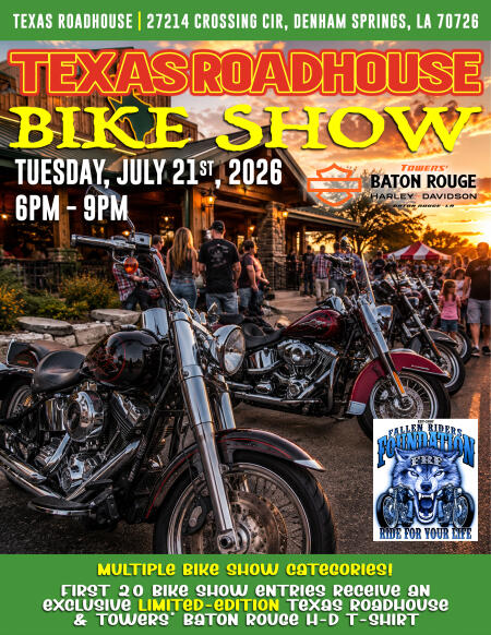 Texas Roadhouse & Towers’ Baton Rouge Harley-Davidson Bike Night