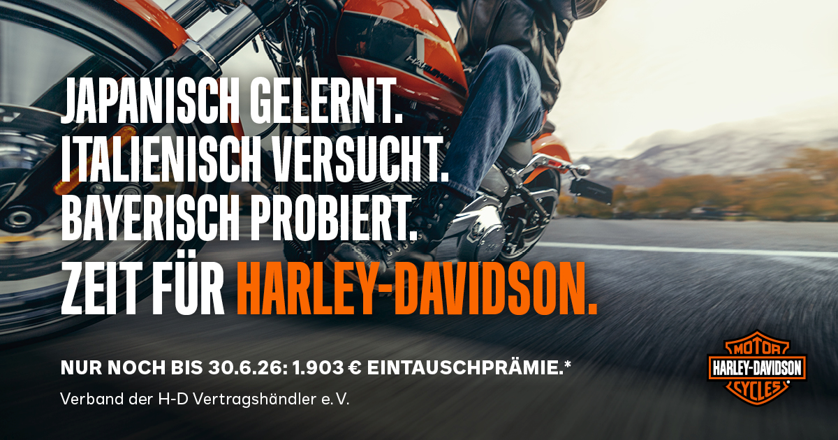 Spare 1903,--€ beim Kauf einer Harley-Davidson aus dem Pool
