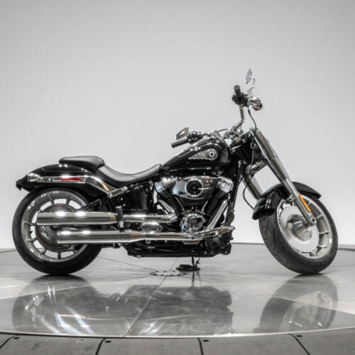 New 2026 Harley-Davidson FLFB Fat Boy in Vivid Black with 10 miles thumb 3