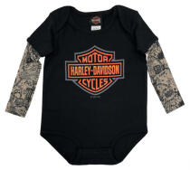 Harley-Davidson® Baby Boys' Bar & Shield Mesh Tattoo body za djecu