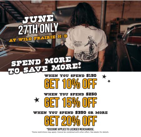 Spend more to save more this weekend!