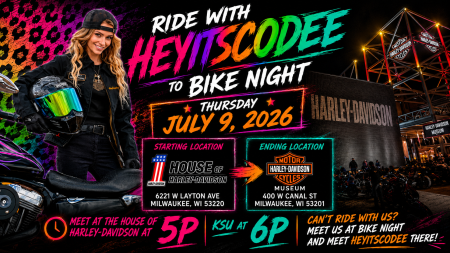 Ride with HEYITSCODEE To Bike Night