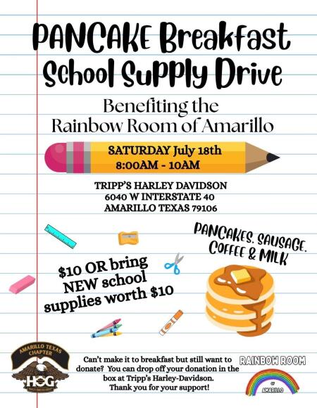 Pancake Breakfast School Supply Drive