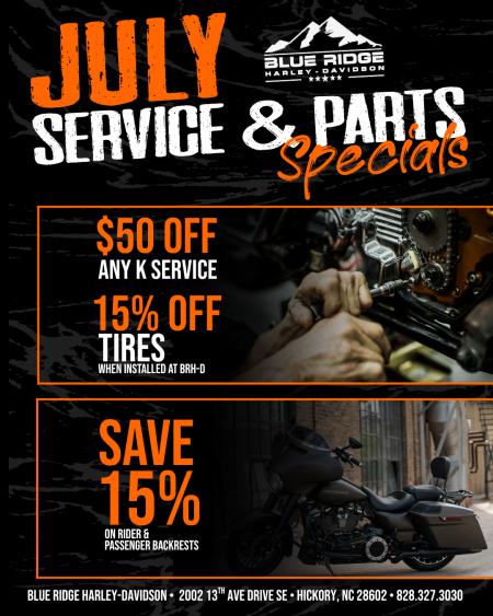 July Service & Parts Specials