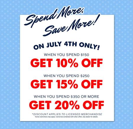 July 4th Spend More Save More