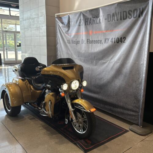 2017 Harley-Davidson® Tri Glide® Ultra Two-Tone Black Hills Gold/Black Quartz FLHTCUTG thumb 3