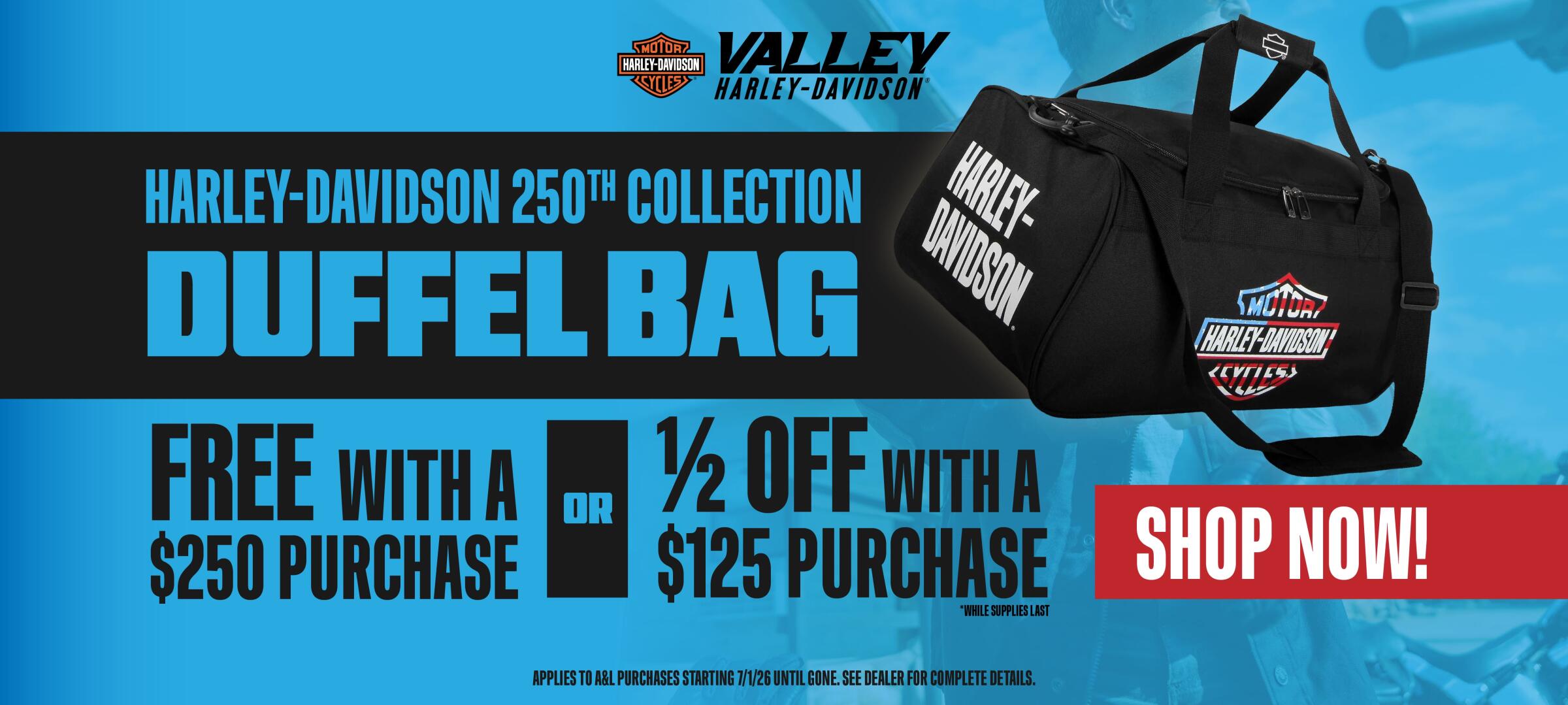 Harley Davidson 250th Collection Duffel Bag