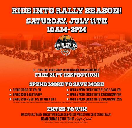 RIDE INTO RALLY SEASON!