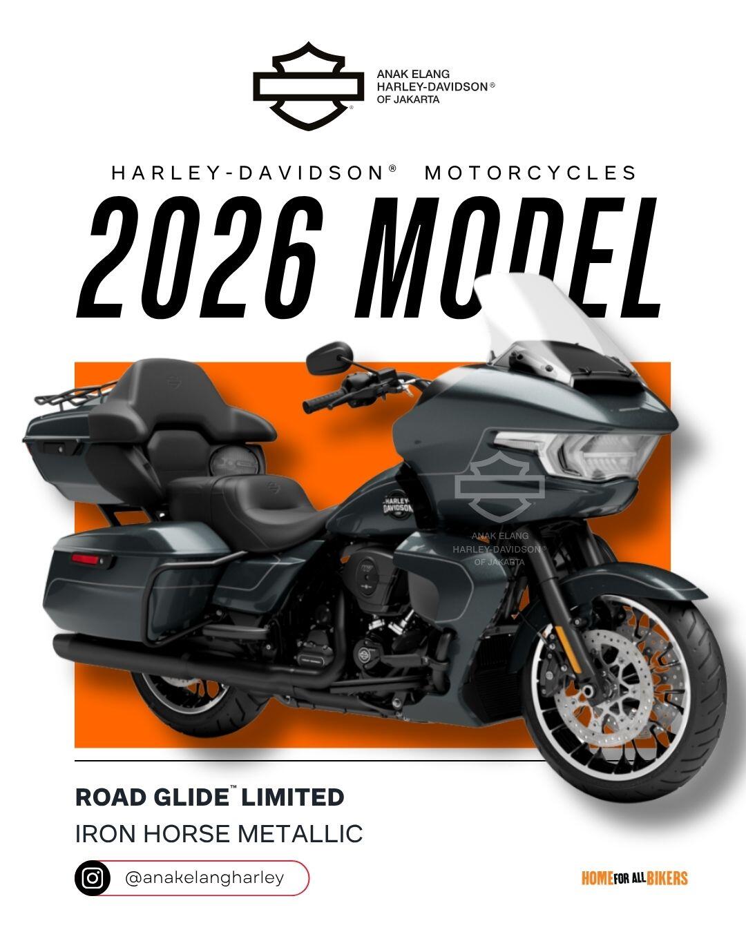2026 Harley-Davidson® Road Glide Limited Iron Horse Metallic Black Trim