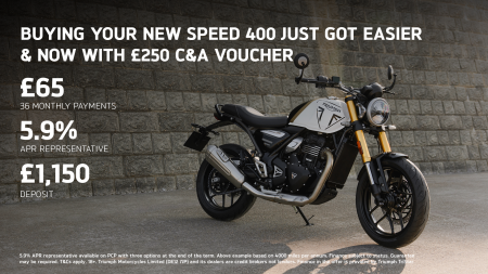 SPEED 400 - NOW AVAILABLE ON 5.9% APR REPRESENTATIVE