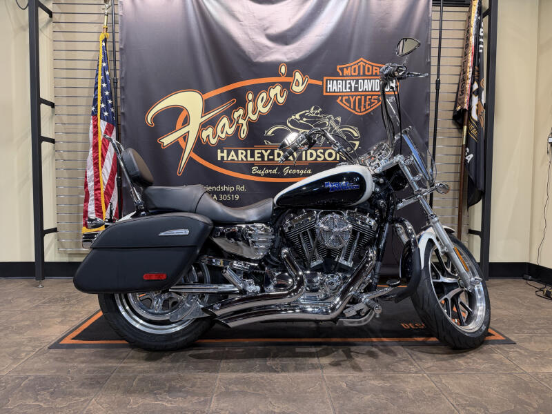 2014 Harley-Davidson® SuperLow® 1200T B WHT/MDNTE PRL W/ PINSTRIP