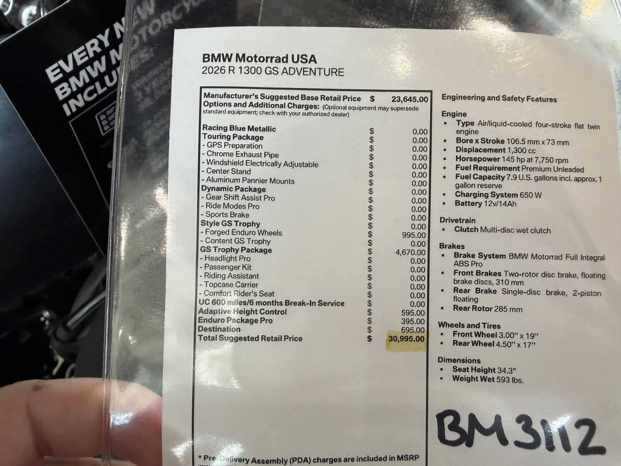 2026 BMW R 1300 GS Adventure Trophy, photo 13