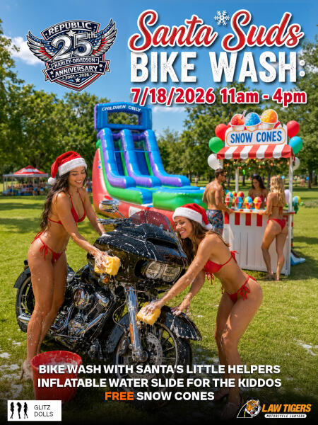 Santa Suds Bike Wash at Republic Harley-Davidson – July 18, 2026