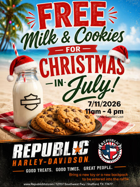 Christmas in July Milk and Cookies Kickoff Party
