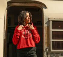 Women's H-D Essential Raw-Edge Hoodie