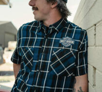 Men's H-D Essential Short Sleeve Plaid Shirt