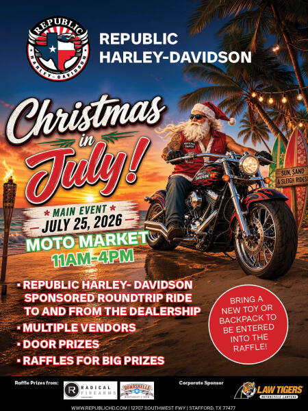 Christmas in July Moto Market at Republic Harley-Davidson – July 25, 2026