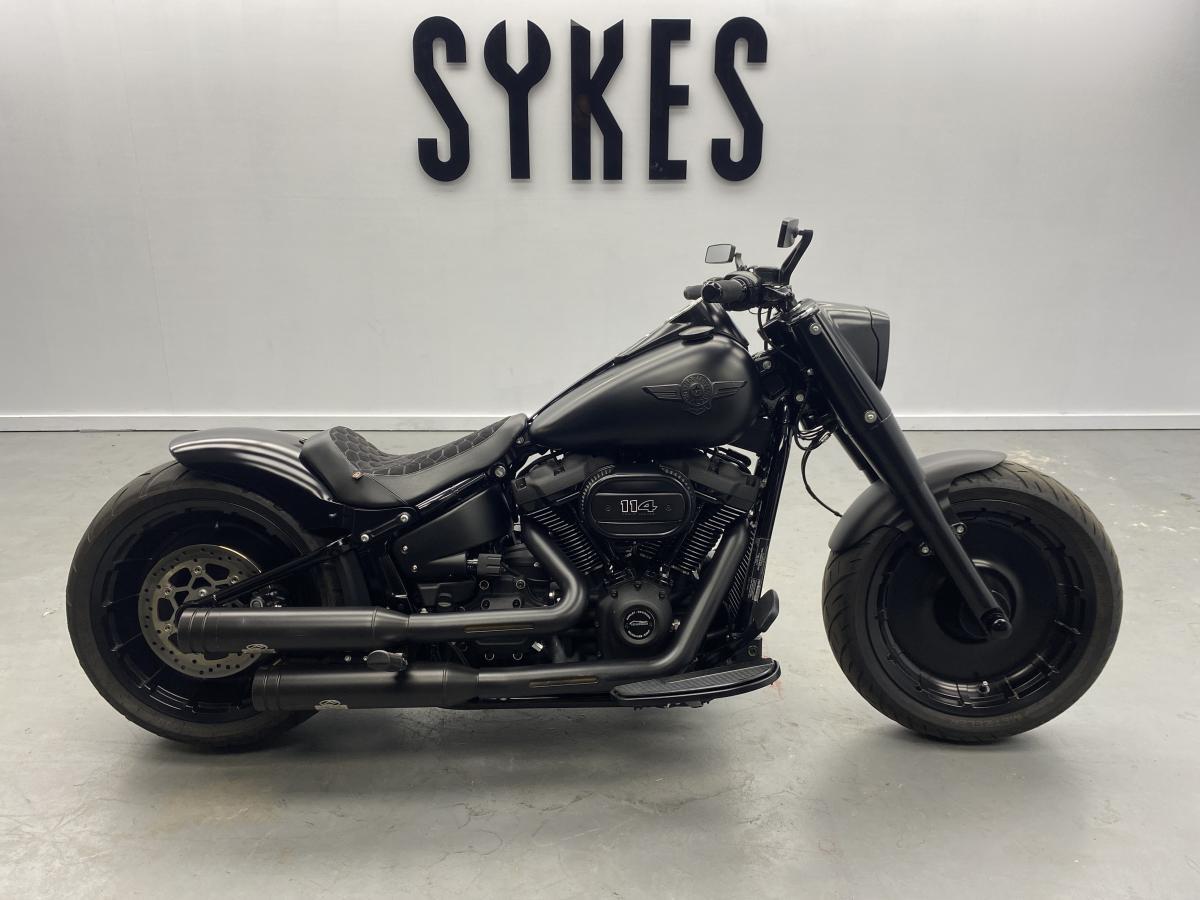2021 Harley-Davidson FLFBS Softail Fat Boy Thunderbike Build in Denim Black