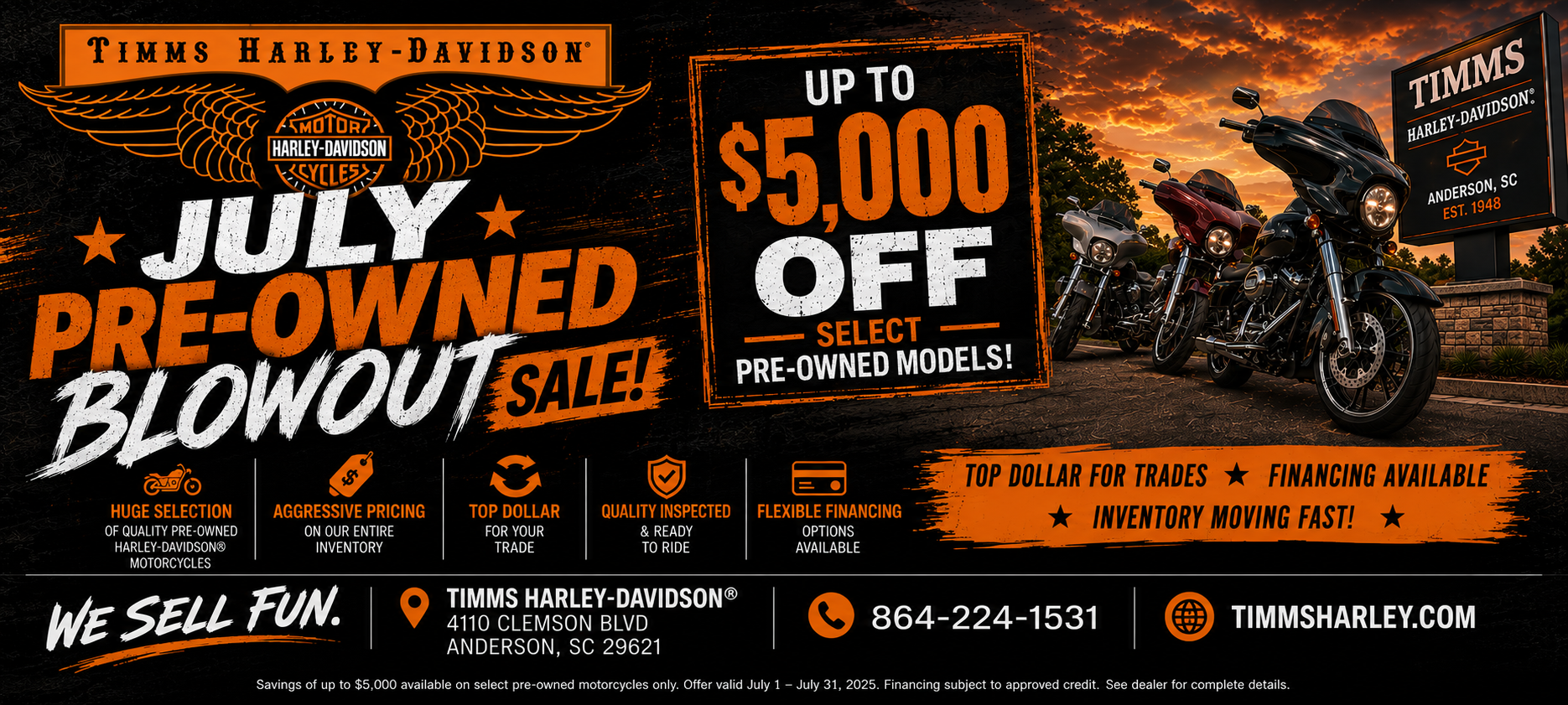 July PreOwned Blowout 