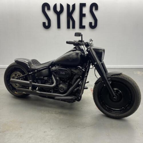 2021 Harley-Davidson FLFBS Softail Fat Boy Thunderbike Build in Denim Black thumb 2