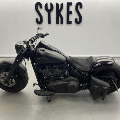 2021 Harley-Davidson FLFBS Softail Fat Boy Thunderbike Build in Denim Black thumb 0