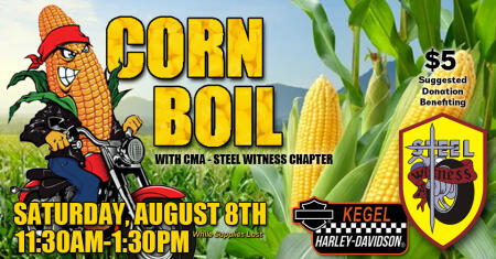 3rd Annual Corn Boil with CMA - Steel Witness Chapter