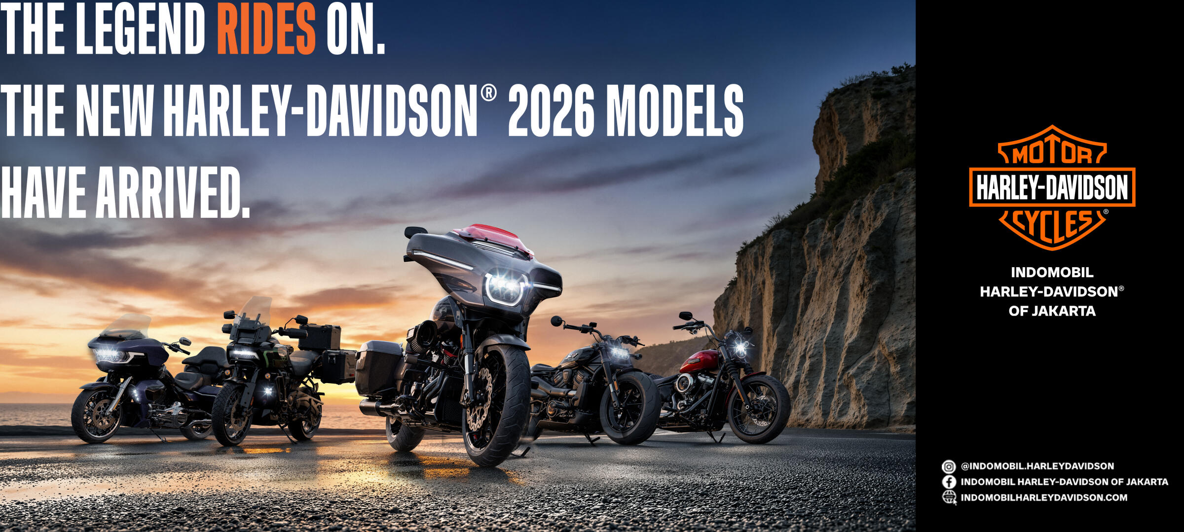 THE LEGEND RIDES ON. THE NEW HARLEY-DAVIDSON 2026 MODELS HAVE ARRIVED.