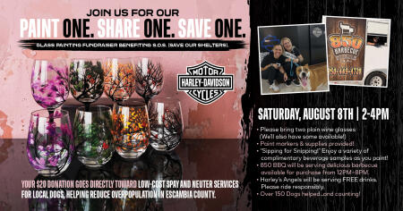 Paint One. Share One. Save One. A Glass Painting Fundraiser Benefiting SOS (Save Our Shelters)