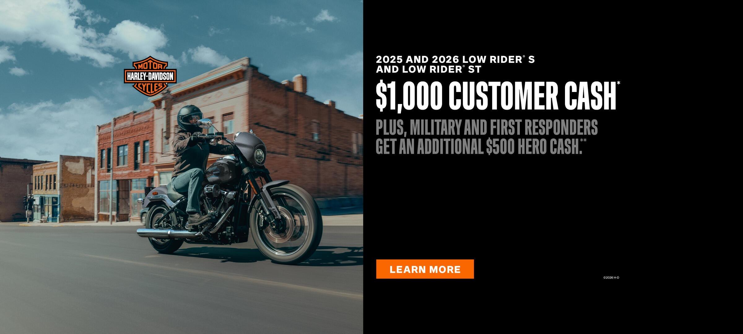 2025 AND 2026 LOW RIDER® S AND LOW RIDER® ST
