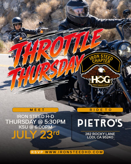 Iron Steed H.O.G.® Chapter - Throttle Thursday 7/23