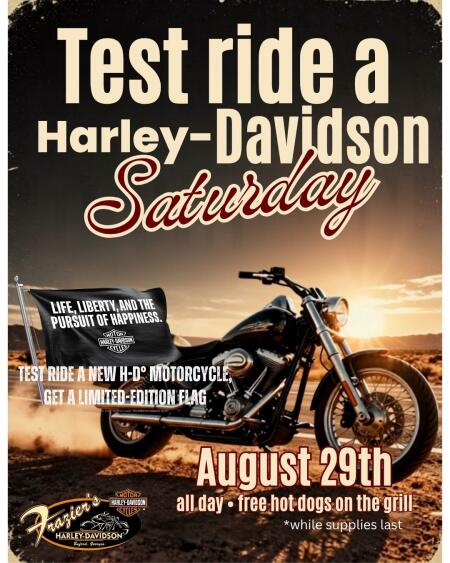 Test Ride a Harley-Davidson Saturday