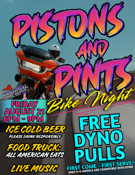 Pistons and Pints Bike Night
