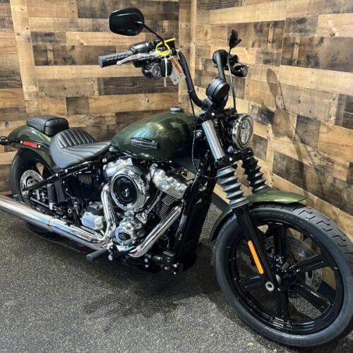 2026 Harley-Davidson® Street Bob® Olive Steel Metallic Chrome Cast Wheels  FXBB thumb 3