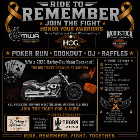 Ride to Remember | Poker Run For The Fight Against Mesothelioma