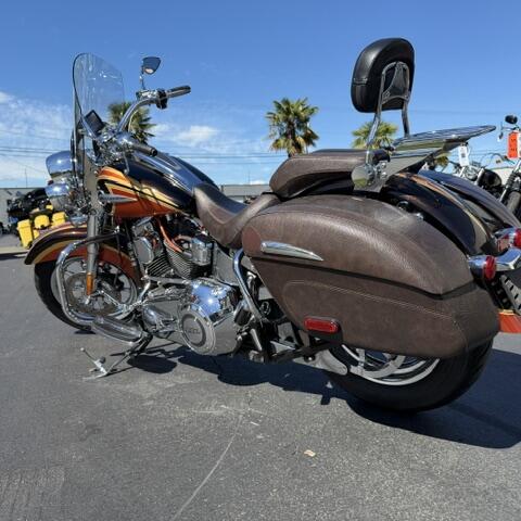 2014 Harley-Davidson® CVO™ Softail® Deluxe Maple Metallic and Atomic Orange with Airflow graphics thumb 0