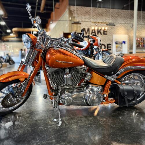 2008 Harley-Davidson® Screamin’ Eagle Softail Springer Inferno Orange with Fireburst Flames thumb 2