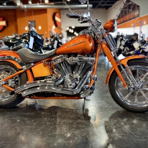 2008 Harley-Davidson® Screamin’ Eagle Softail Springer Inferno Orange with Fireburst Flames thumb 3