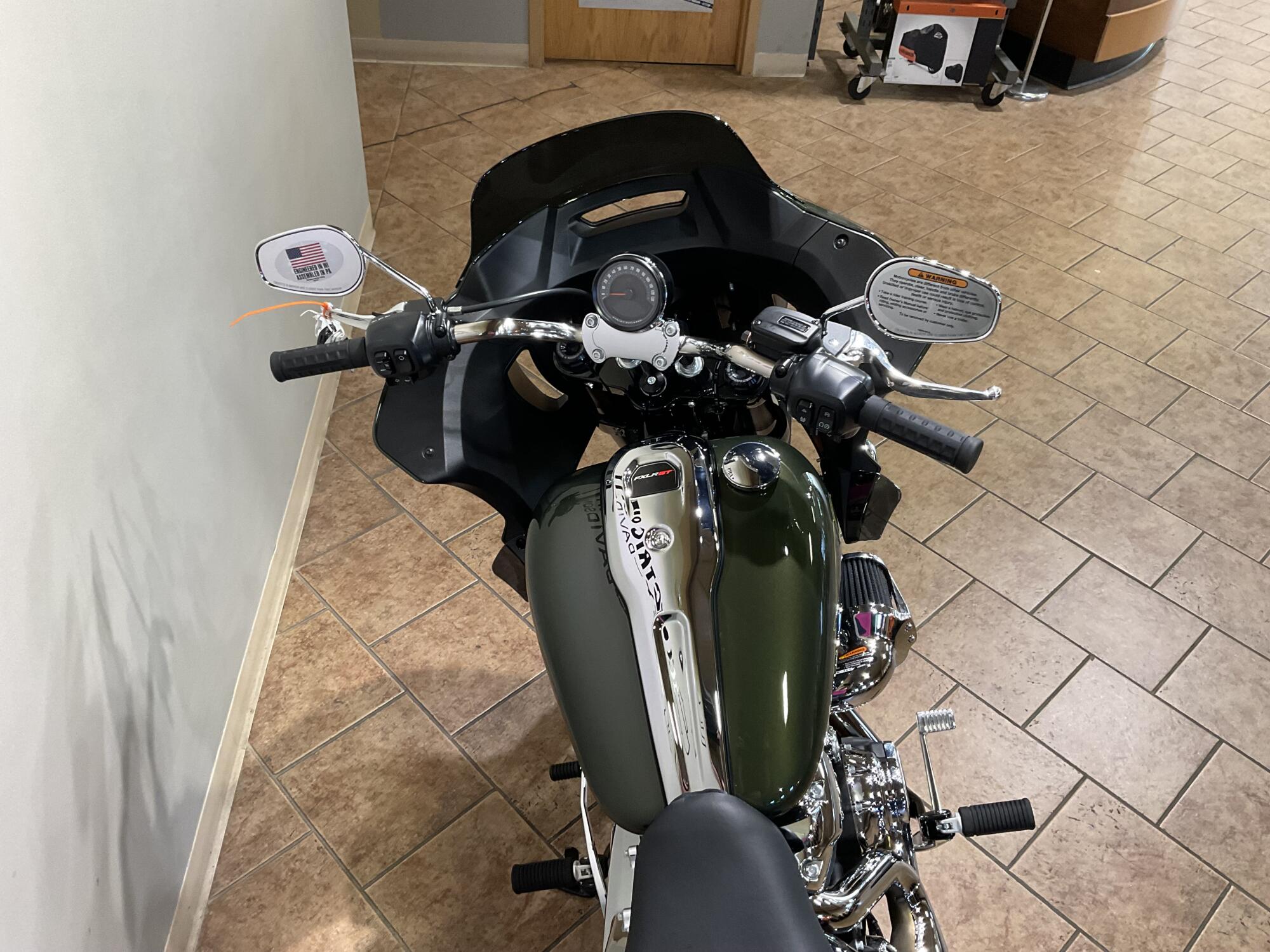 2026 Harley-Davidson® FXLRST Low Rider® ST Olive Steel Metallic Chrome Trim, photo 7