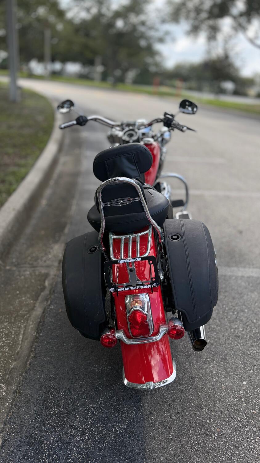 2010 Harley-Davidson® Softail® Deluxe Redline Red/Vivid Black (Black Finish w/Laced Wheels), photo 6